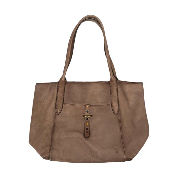 Frye Tan Classic Leather ToteBeaded Accents
